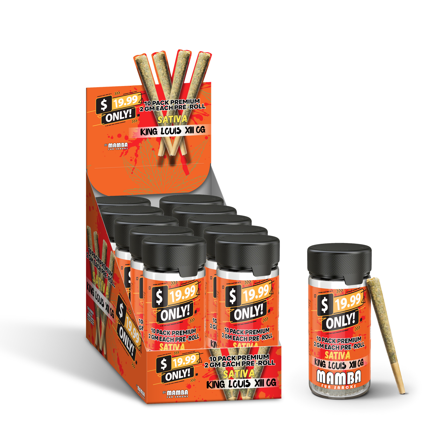 $19.99-Mamba Pre Roll-King Louise XIII OG (Indica)