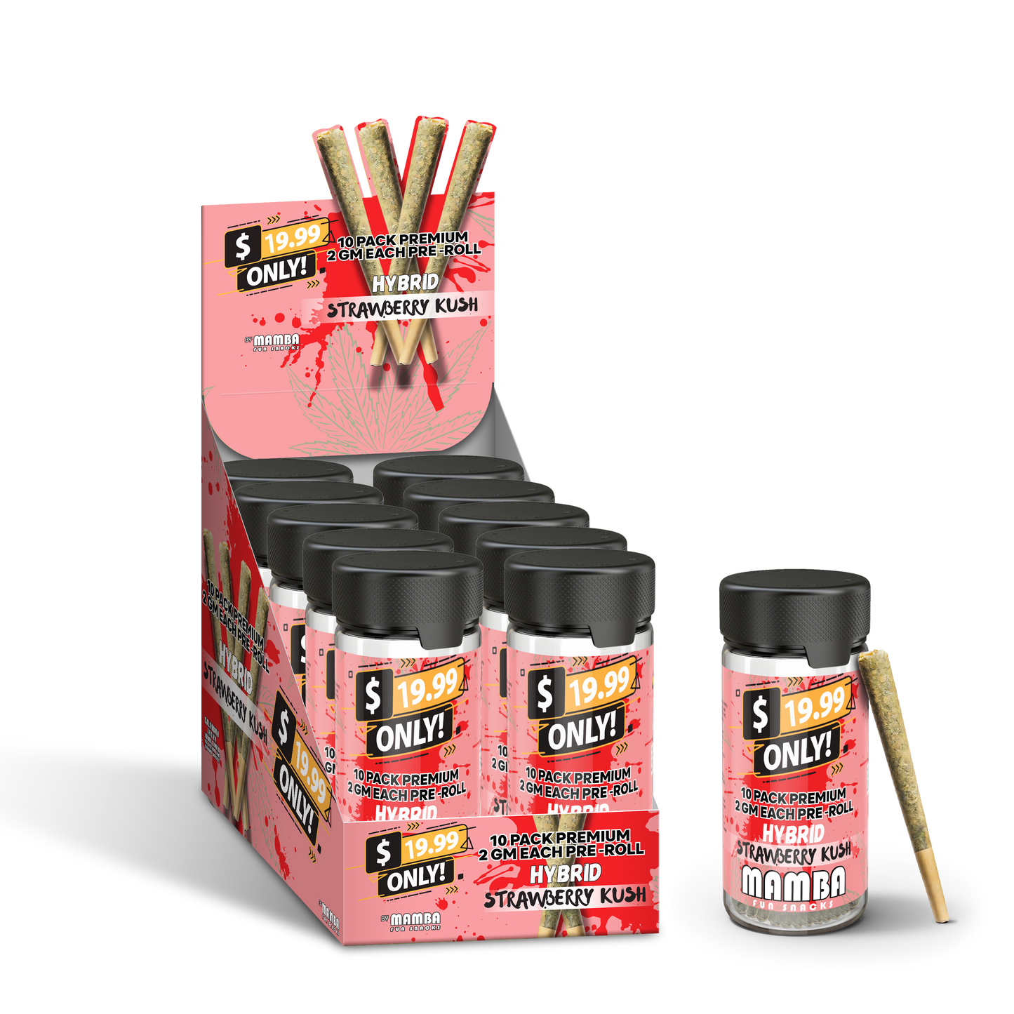$19.99-Mamba Pre Roll-Strawberry Kush (Hybrid)